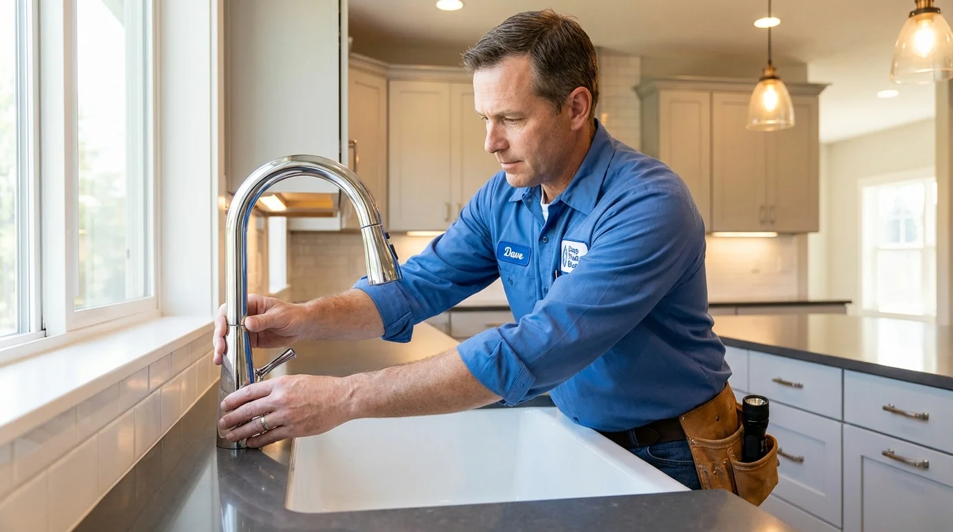 Kitchen faucet installation by Johns Plumbing LLC in Finley